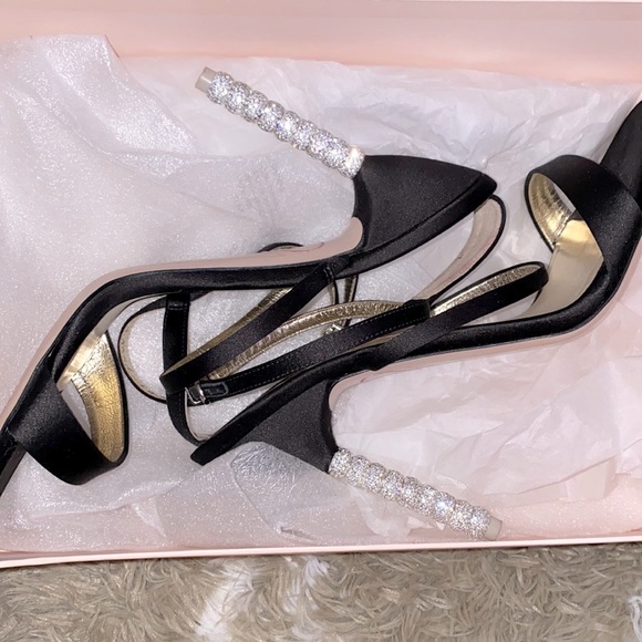 Sophie Webster Satin Rosalind Crystal heeled Sandal - Picture 2 of 4